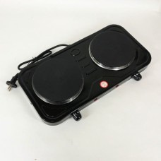 Плита двоконфорочна для дому Suntera DP-1925 черная, Кухонна електрична плита на дві конфорки IA-37