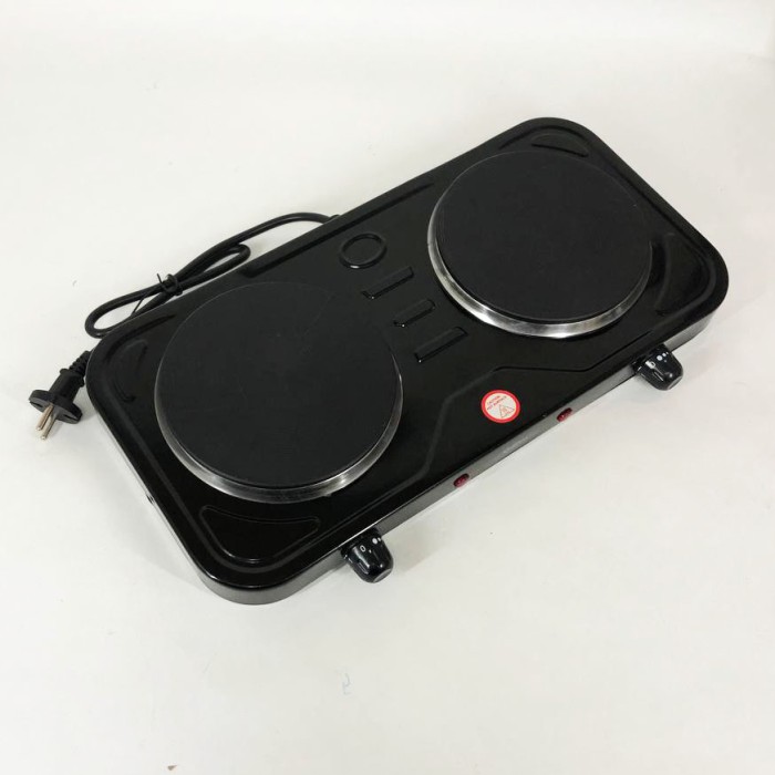 Плита двоконфорочна для дому Suntera DP-1925 черная, Кухонна електрична плита на дві конфорки IA-37