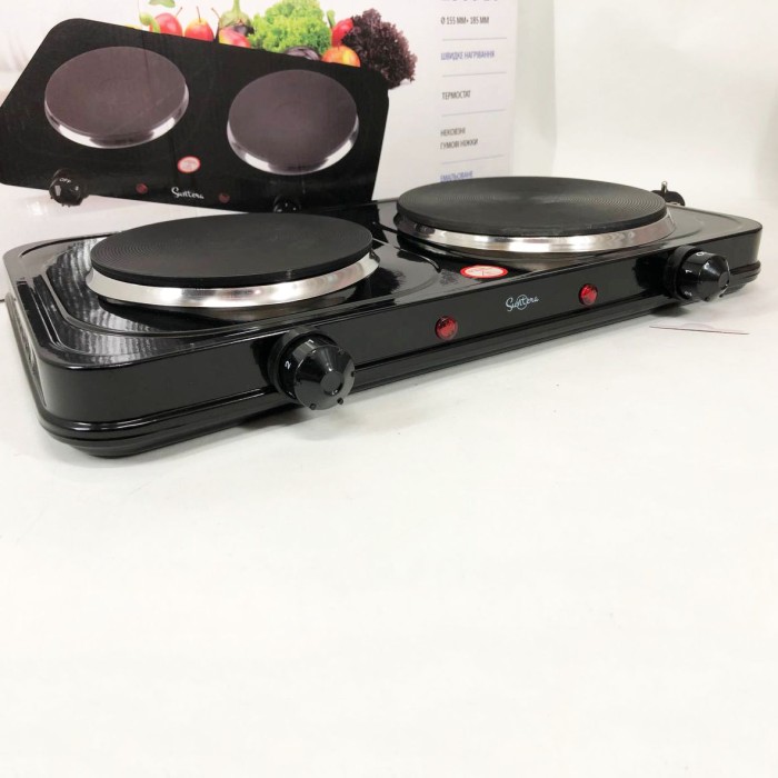 Електронні кухонні плити побутові настільні Suntera DP-1935B 2500 w, Кухонна плита для маленької кухні WD-94