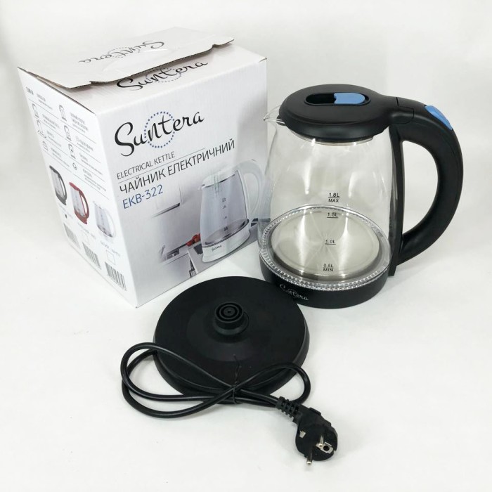 Потужний чайник для кип'ятіння Suntera, Електрочайник для дому з підсвічуванням Ел чайник кухні PX-60