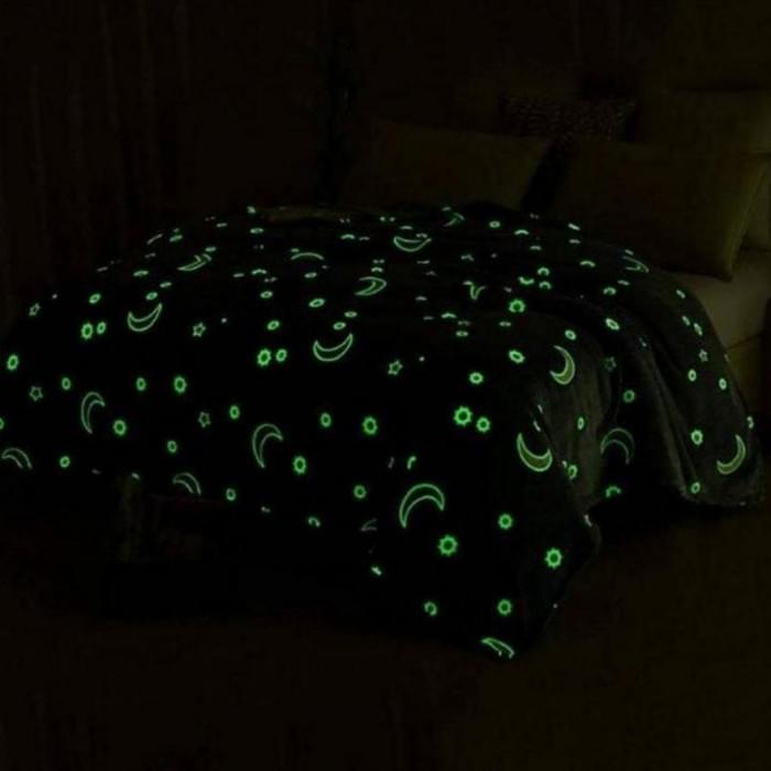 Ковдра BLANKET що світиться в темряві Blanket kids Magic Star 150х100 см, Покривало дитяче OV-867 що світяться