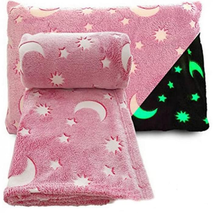 Ковдра BLANKET що світиться в темряві Blanket kids Magic Star 150х100 см, Покривало дитяче OV-867 що світяться