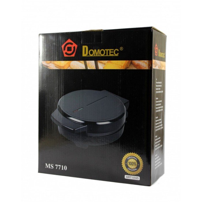 Потужна вафельниця для дому DOMOTEC MS-7710 1000 Вт, Вафельниця кругла для тонких AT-809 вафель якісна