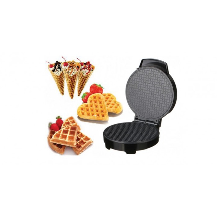 Вафельниця кругла з антипригарним покриттям DOMOTEC MS-7710 1000 Вт, Вафельниця для м'яких вафель WL-34