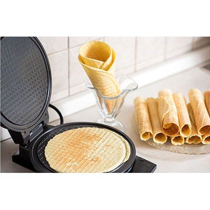 Вафельниця кругла з антипригарним покриттям DOMOTEC MS-7710 1000 Вт, Вафельниця для м'яких вафель WL-34