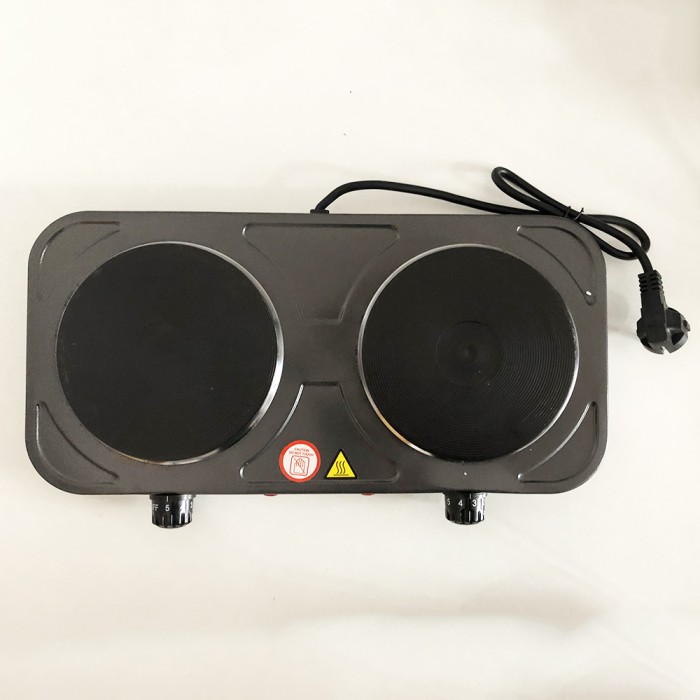 Електроплита для кухні з двома конфорками Domotec MS-5822 2000 Вт, Електроплита настільна дві конфорки IE-56