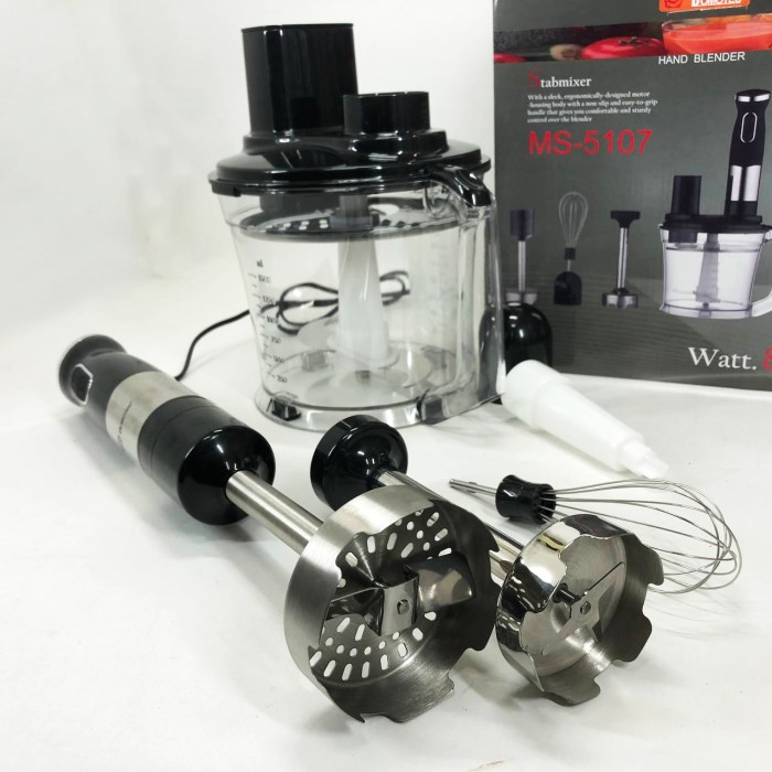 Блендер електричний занурювальний для дому Domotec MS-5107 800 Вт, Побутовий блендер для занурення QA-86