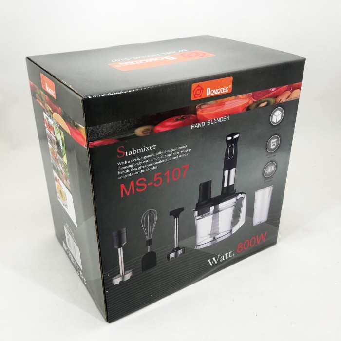 Блендер електричний занурювальний для дому Domotec MS-5107 800 Вт, Побутовий блендер для занурення QA-86