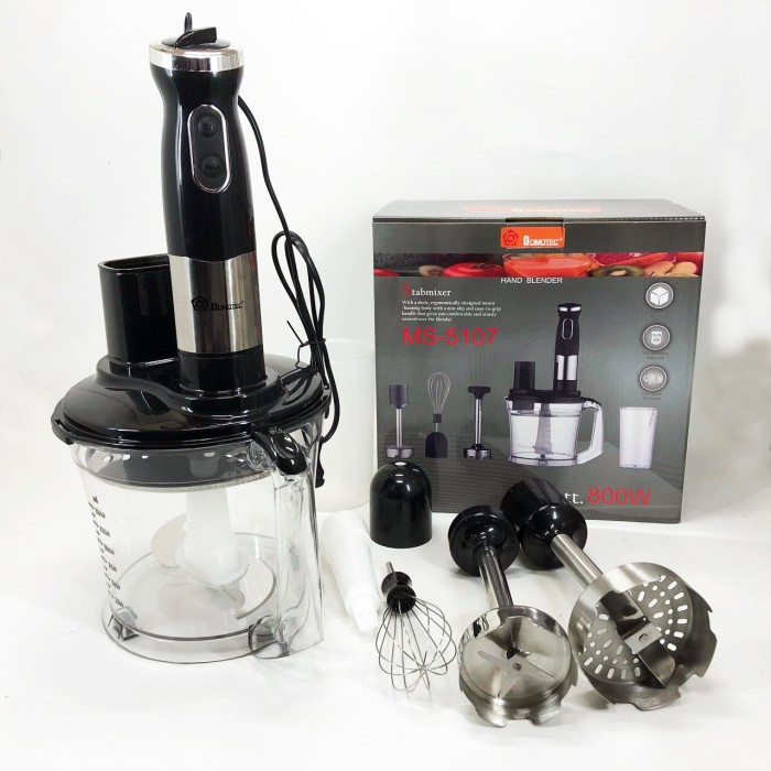 Блендер електричний занурювальний для дому Domotec MS-5107 800 Вт, Побутовий блендер для занурення QA-86