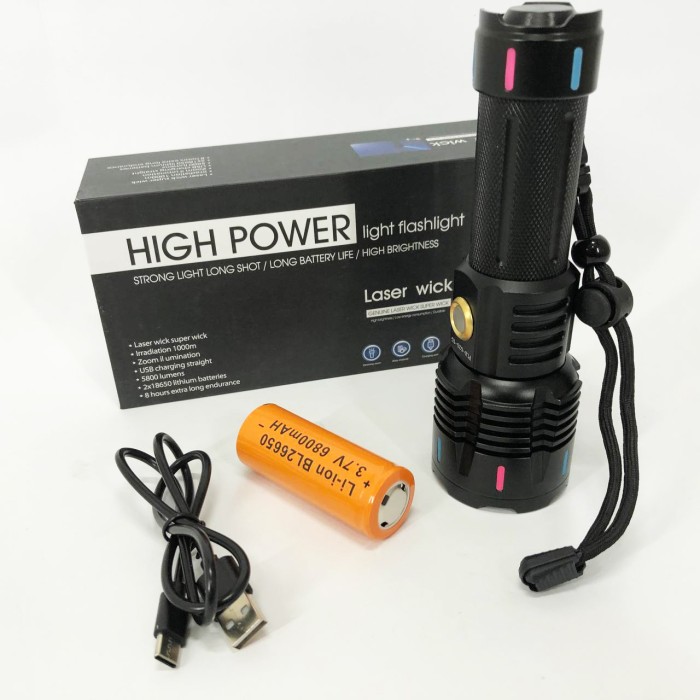 Потужні ліхтарики, Портативний світлодіодний ліхтар із зарядкою, Ліхтар суперяскравий JD-79