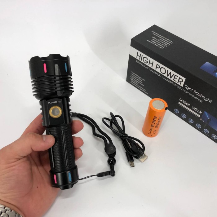 Потужні ліхтарики, Портативний світлодіодний ліхтар із зарядкою, Ліхтар суперяскравий JD-79