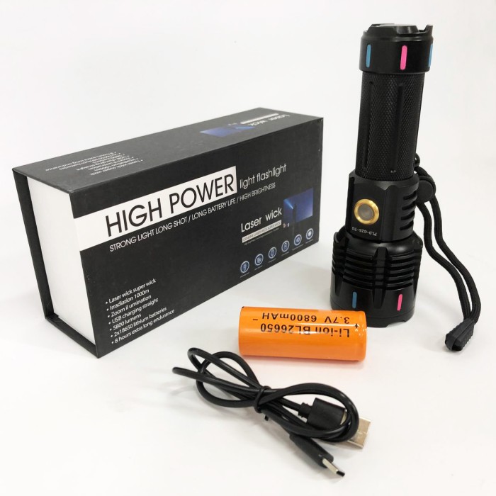 Потужні ліхтарики, Портативний світлодіодний ліхтар із зарядкою, Ліхтар суперяскравий JD-79