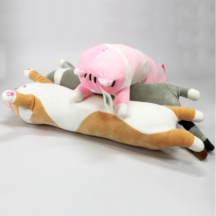 М'яка іграшка товстий кіт 50, Кіт батон валик, Іграшка кіт батон антистрес плюш Милий KE-23