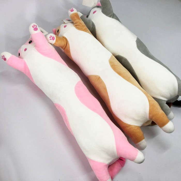 М'яка іграшка товстий кіт 50, Кіт батон валик, Іграшка кіт батон антистрес плюш Милий KE-23