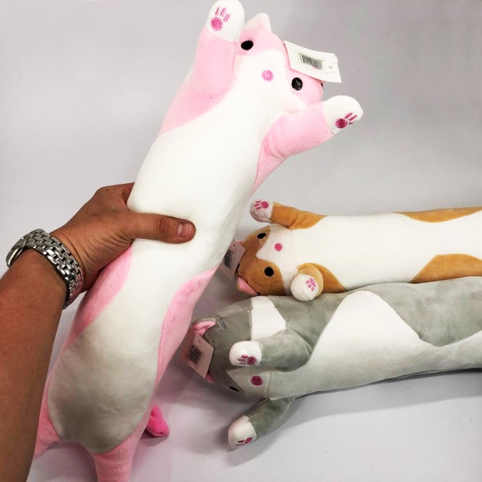 М'яка іграшка-подушка кіт батон якісна, Забавна іграшка кіт, Милий кіт батон Дитяча іграшка XM-74