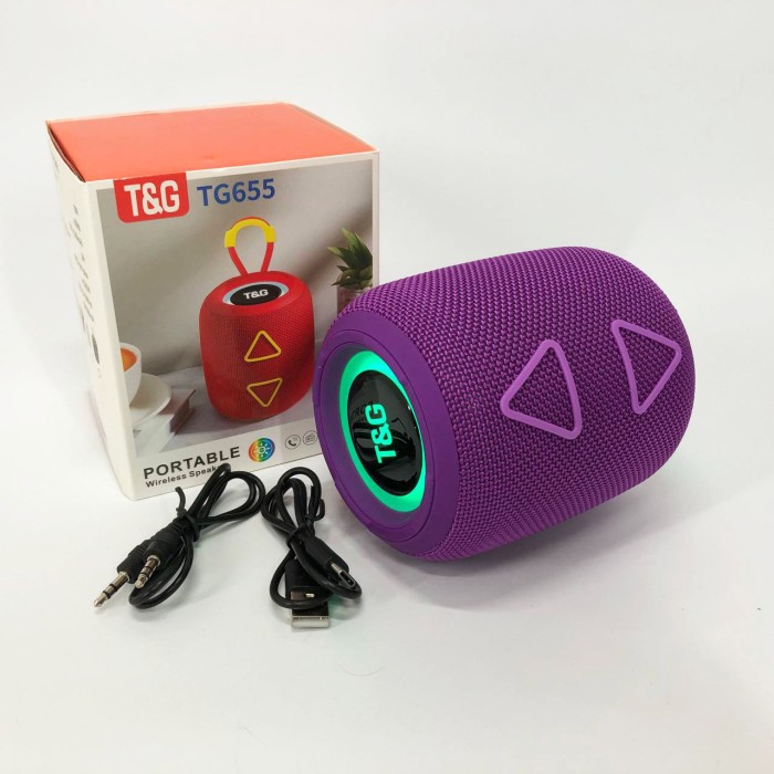 Колонка з rgb світломузикою TG655, Акустичні колонки з led підсвічуванням Bluetooth колонка флешкою KW-17