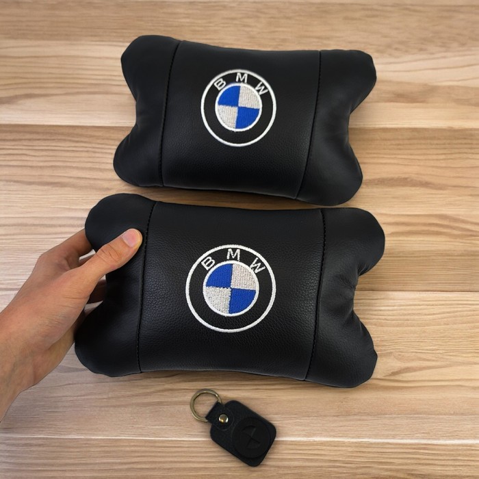 Подарунок в машину чоловікові BMW, Автоподушка подарунок, Автоподушка для шиї на підголівники HA-65