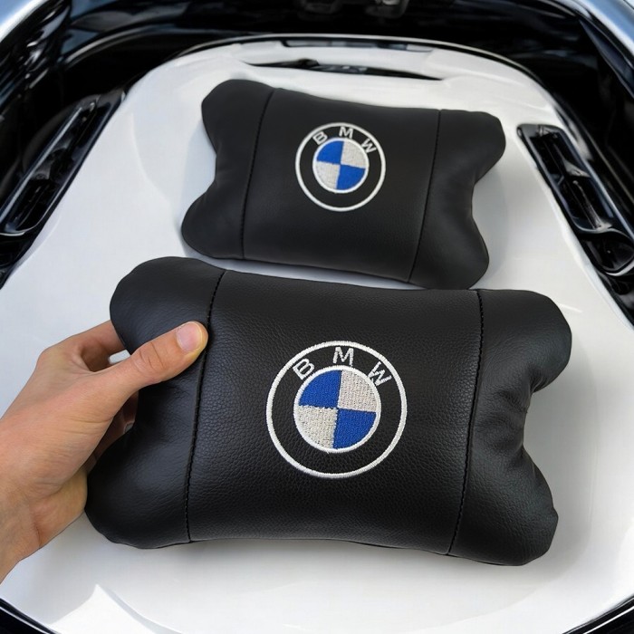 Подарунок в машину чоловікові BMW, Автоподушка подарунок, Автоподушка для шиї на підголівники HA-65