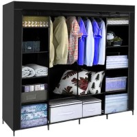 Портативна тканинна шафа органайзер 170*45*170см Storage Rack, Мобільна шафа для одягу TN-93
