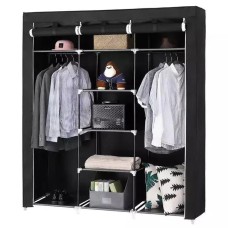 Шафа складана тканинна з полицями WARDROBE 175 х 130 х 45 см, шафа для білизни, Переносна OK-885 каркасна шафа