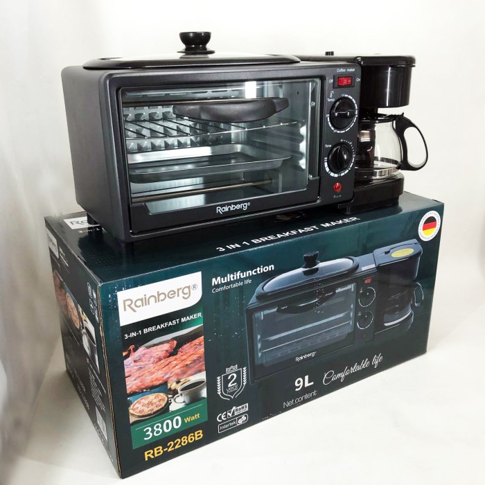 Багатофункціональна сімейна духовка Rainberg RB-2286B 3800 Вт, Енергоефективна мультипіч GA-14