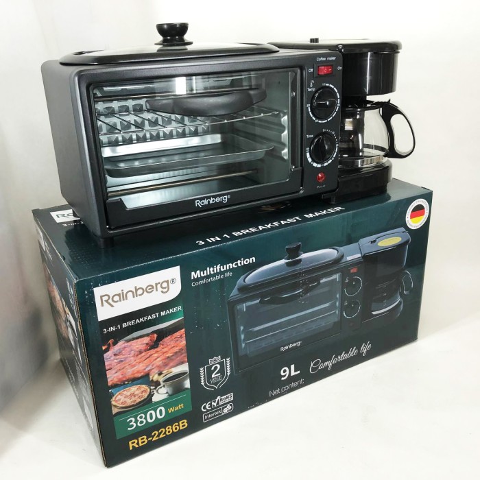 Багатофункціональна сімейна духовка Rainberg RB-2286B 3800 Вт, Енергоефективна мультипіч GA-14