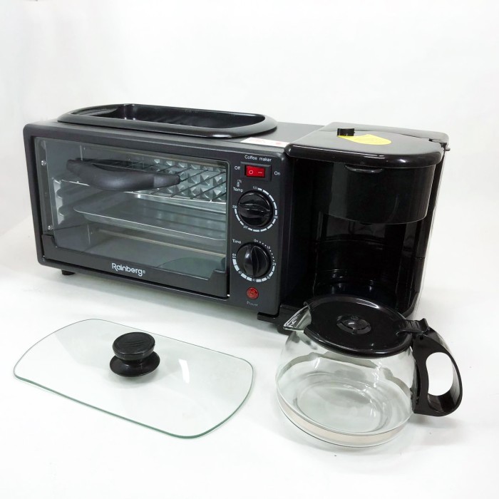 Кухонна піч багатофункціональна, Пічка з вбудованою кавоваркою і сковорідкою, Електродуховки настільні CY-62