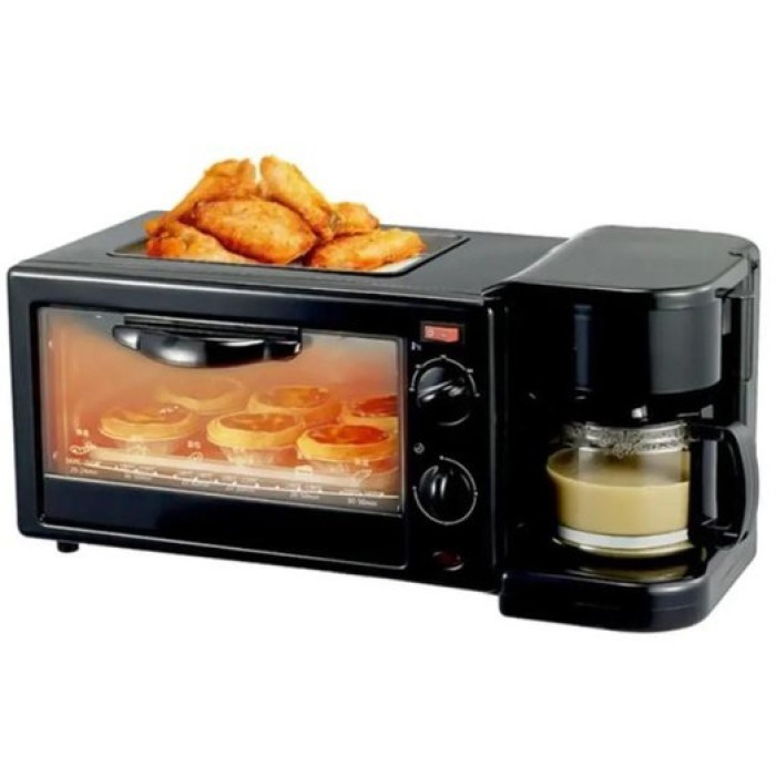Кухонна піч багатофункціональна, Пічка з вбудованою кавоваркою і сковорідкою, Електродуховки настільні CY-62