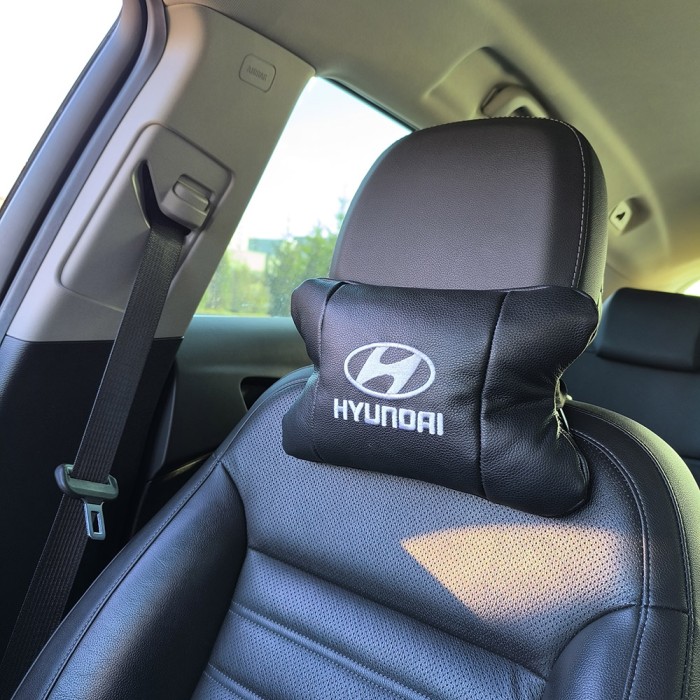 Подушка підголовник з логотипом Hyundai Хундай, Дорожні подушки, Подарунок HY-716 чоловікові водію