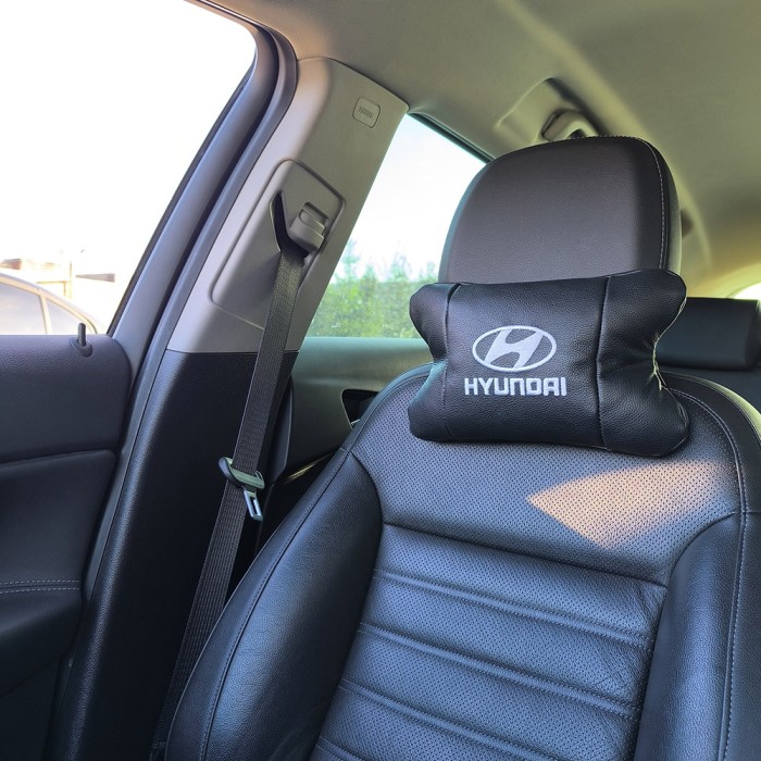 Подушка підголовник з логотипом Hyundai Хундай, Дорожні подушки, Подарунок HY-716 чоловікові водію