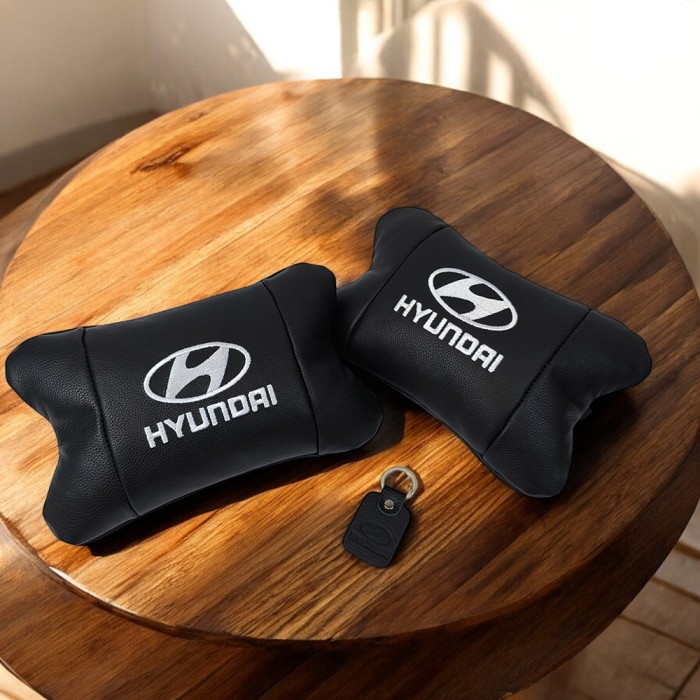 Подушка підголовник з логотипом Hyundai Хундай, Дорожні подушки, Подарунок HY-716 чоловікові водію