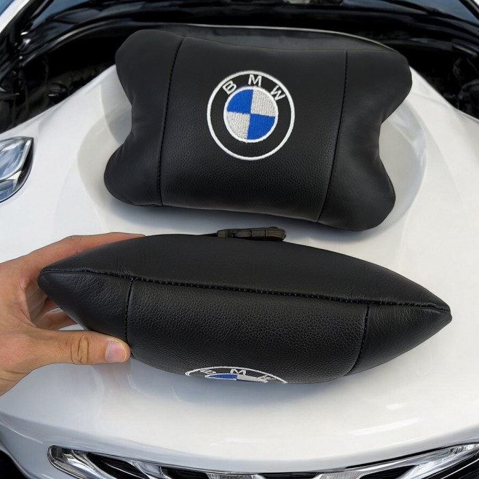 Автоподушка під голову BMW 1шт, Дорожня подушка в автомобіль, Авто подушка під шию VU-63