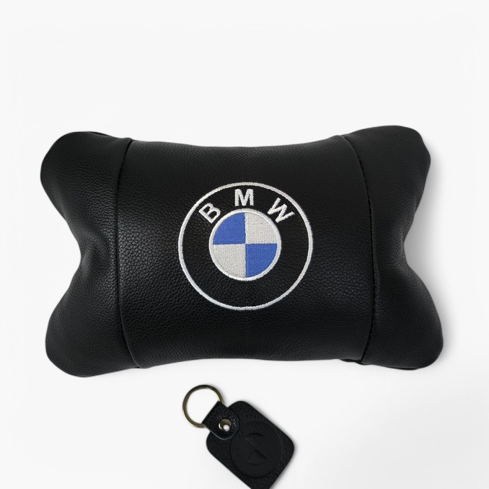 Автоподушка під голову BMW 1шт, Дорожня подушка в автомобіль, Авто подушка під шию VU-63