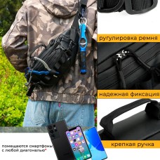 Стеганна бананка, Якісна сумка бананка, Універсальна сумка для чоловічого поясу Чоловіча HZ-40