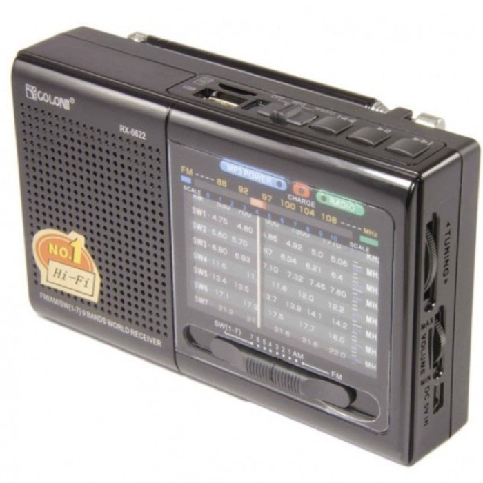 Портативний багаточастотний радіоприймач MP3 USB Golon RX-6622, Радіоприймач am fm, RK-513 Радіоприймачі фм