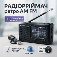 Портативна стовпчик радіо MP3 USB Golon RX-6622 Black