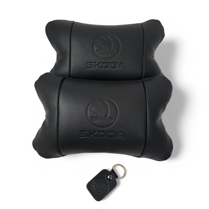 Подушки для шиї на підголівник Skoda, Оригінальний подарунок автомобілісту, Подарунок водієві YG-70