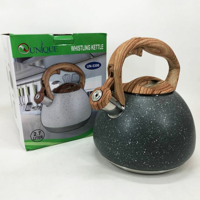 Хороший чайник зі свистком Unique UN-5306 2, 7л, Чайник газовий нержавіюча сталь Гарний для плит AL-81