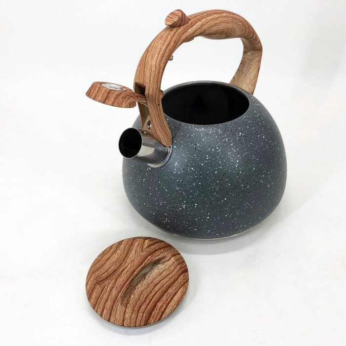 Чайник з нержавіючої сталі з пищалкою Unique UN-5306 2, 7л, Чайник зі свистком для електричної плити XW-99