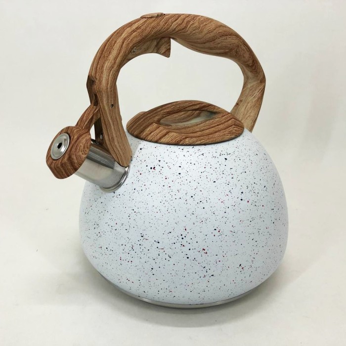 Звичайний чайник на газову плиту Unique, Чайник з ергономічною ручкою зі свистком з важким дном DN-14