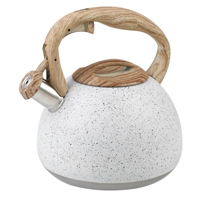 Звичайний чайник на газову плиту Unique, Чайник з ергономічною ручкою зі свистком з важким дном DN-14