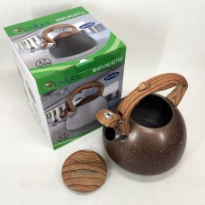 Чайник зі свистком нержавіюча сталь UN-5306 2, 7л Чайник зі свистком зручною нейлоновою ручкою AQ-18