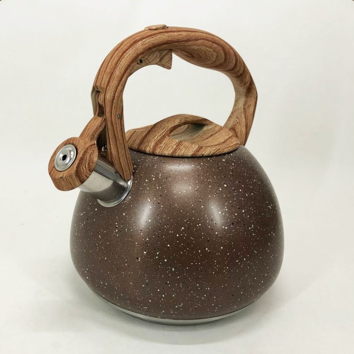 Чайник зі свистком нержавіюча сталь UN-5306 2, 7л Чайник зі свистком зручною нейлоновою ручкою AQ-18