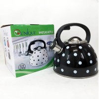 Чайник металевий газовий Unique UN-5301 2, 5л, Чайник зі свистком для електроплити AK-95