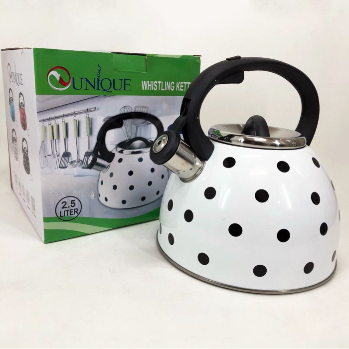 Чайник зі свистком бакелітовою ручкою Unique UN-5301 2.5 л, Звичайний чайник зі свистком GF-26