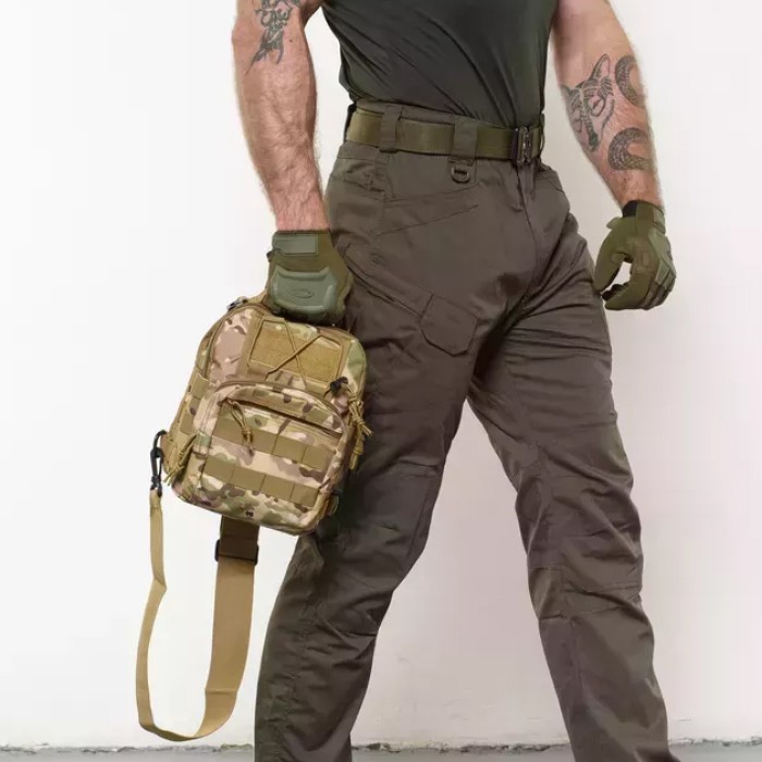 Чоловіча плечова сумка слінг, Сумка для активного використання Чоловіча армійська HN-24