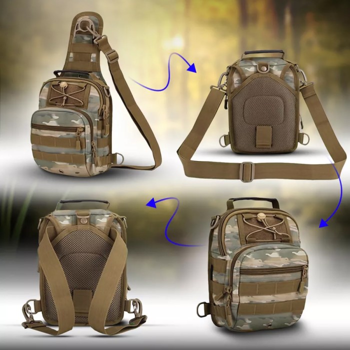 Чоловіча плечова сумка слінг, Сумка для активного використання Чоловіча армійська HN-24