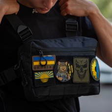 Сумка чоловіча брезентова military, Плечова чоловіча містка сумка Нагрудна розвантаження TR-61