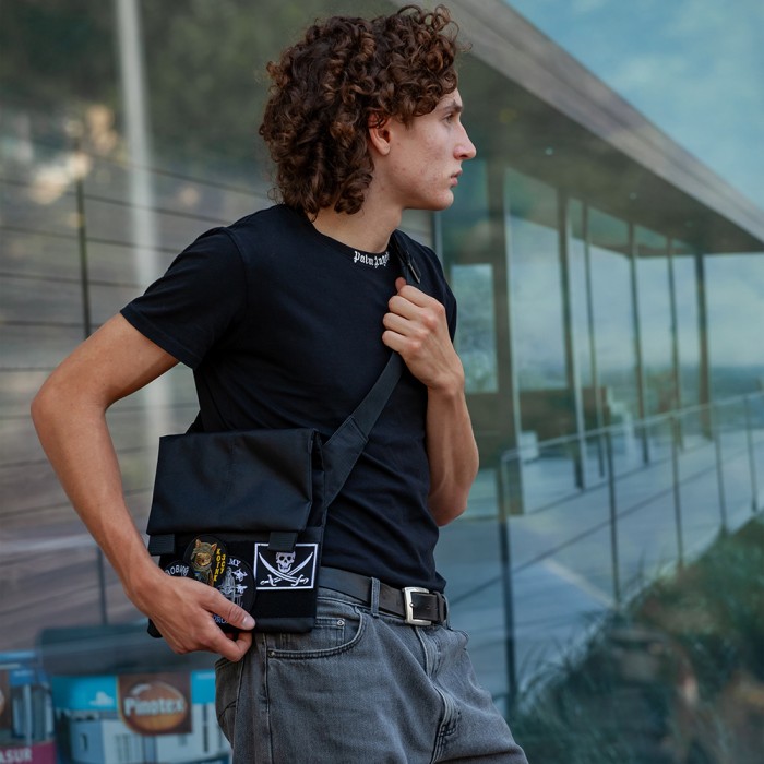 Чоловіча нагрудна сумка універсальна, Чоловіча тактична сумка для перенесення Тактична на груди KF-43