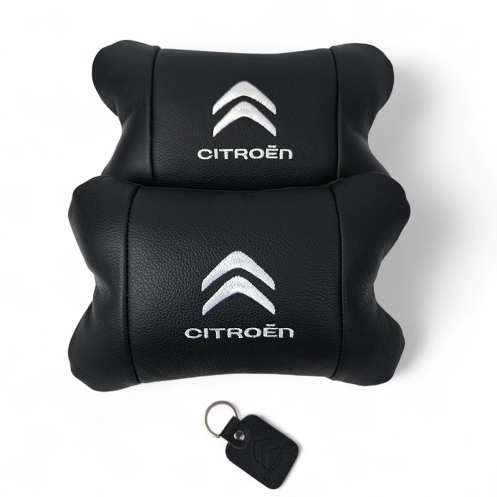 М'яка подушка для подорожей підголівник Citroën, Подушка дорожня для шиї комфорту в авто NB-22